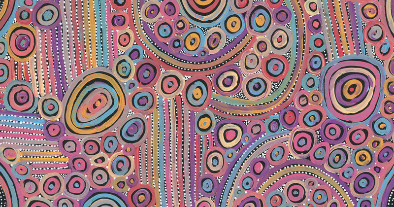 aboriginal art dot painting symbols shapes circles
