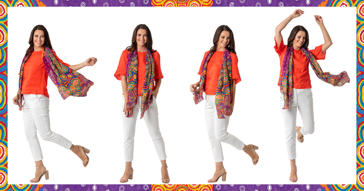 Mainie's Desert Rain Dreaming Silk Scarf