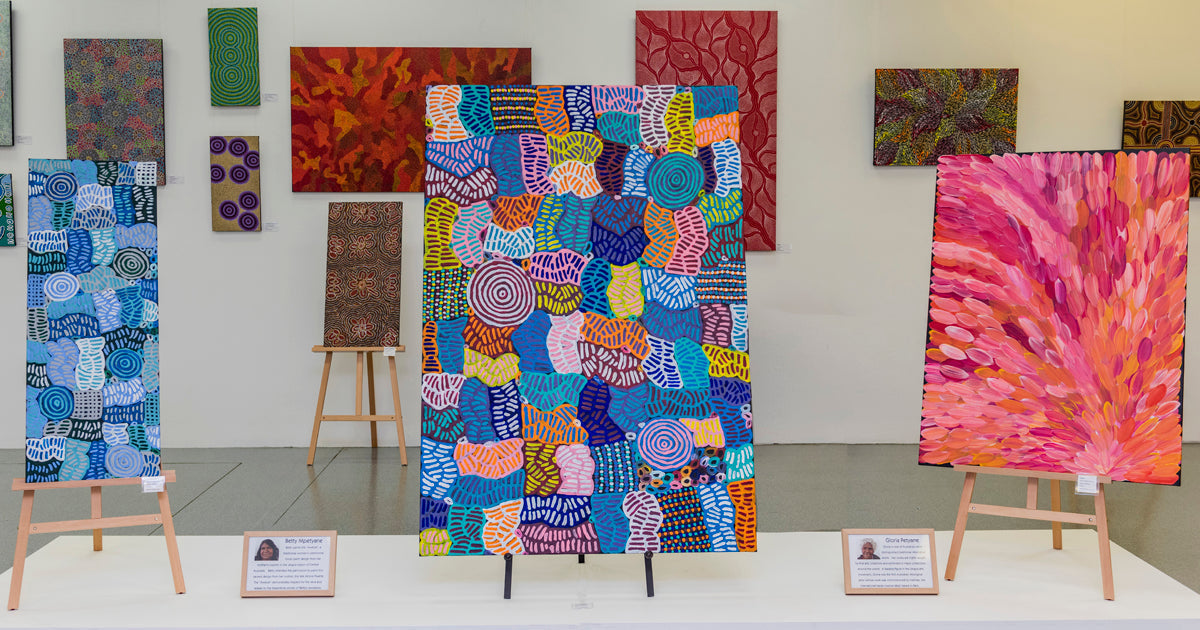 Australian Aboriginal art dot paintings