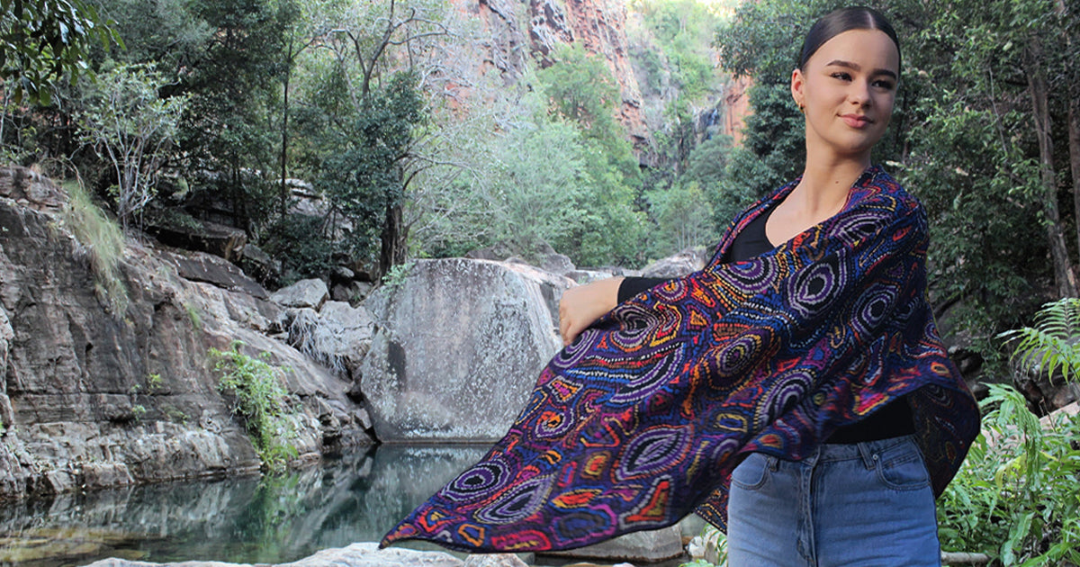 Mainie Australia, Rock Pools Wool Scarf