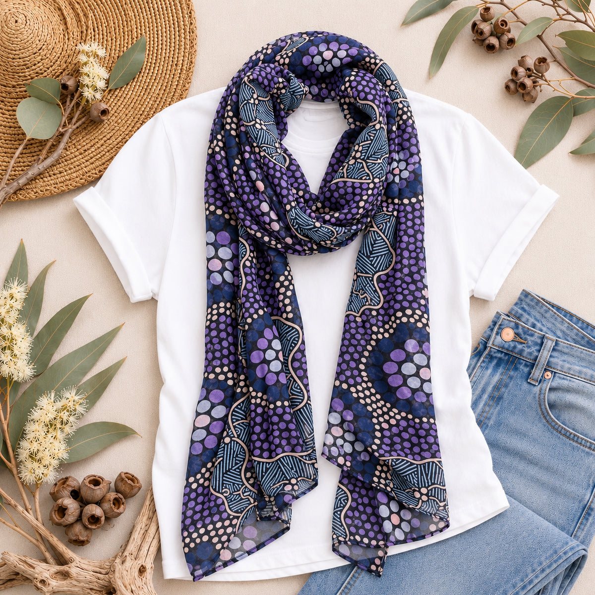 Purple Connections | Modal Scarf