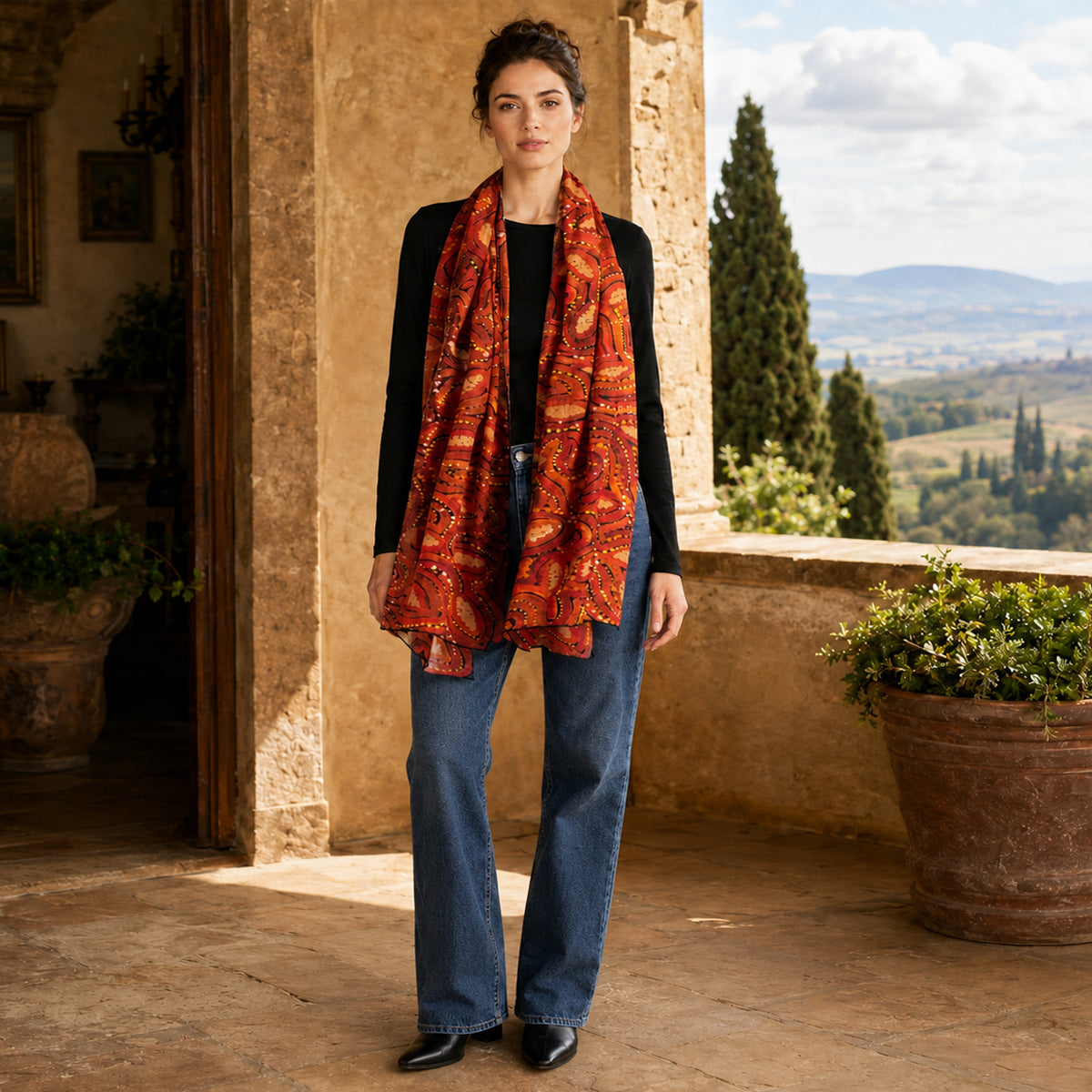 Red Earth | Wool Scarf