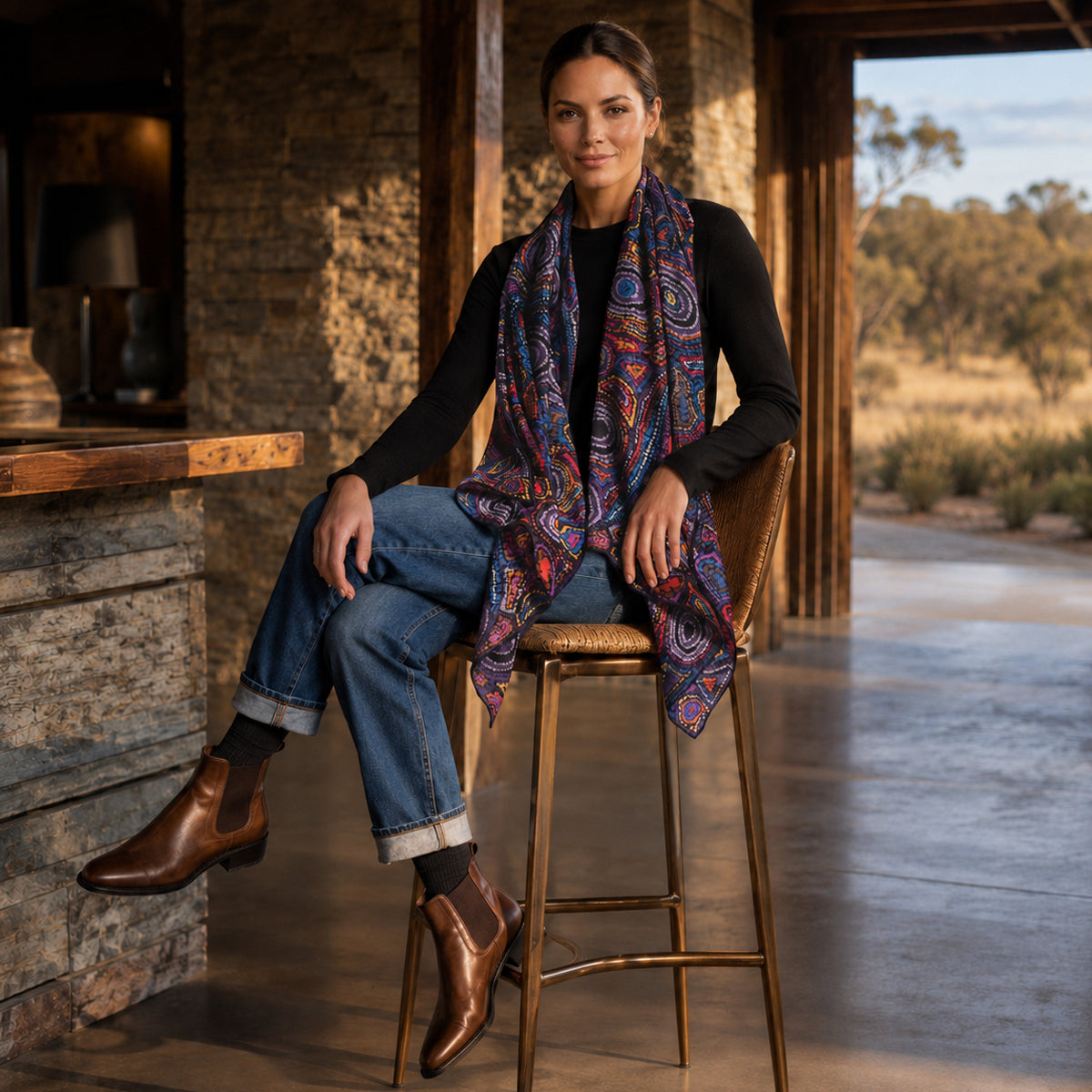 Rock Pools | Wool Scarf