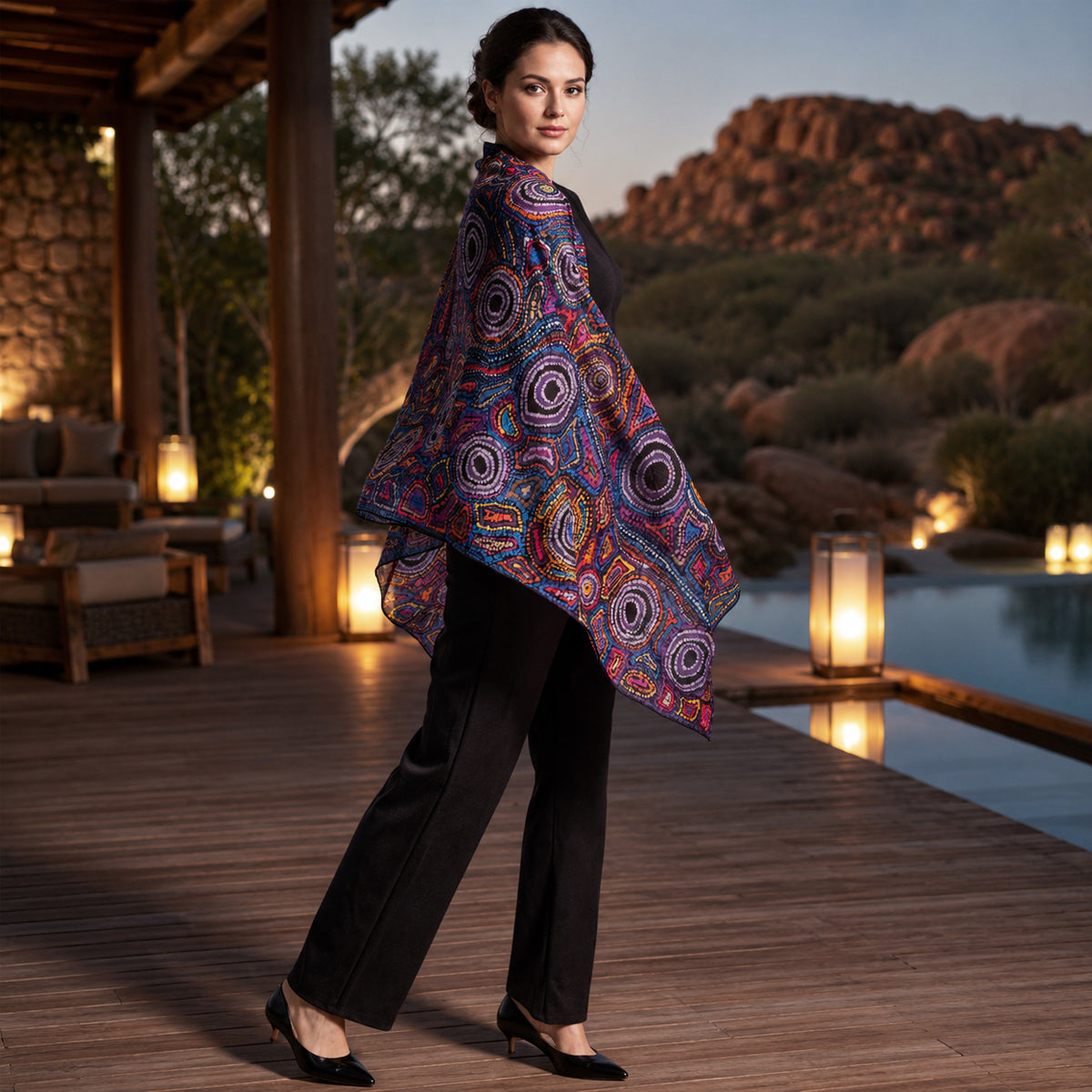 Rock Pools | Wool Scarf