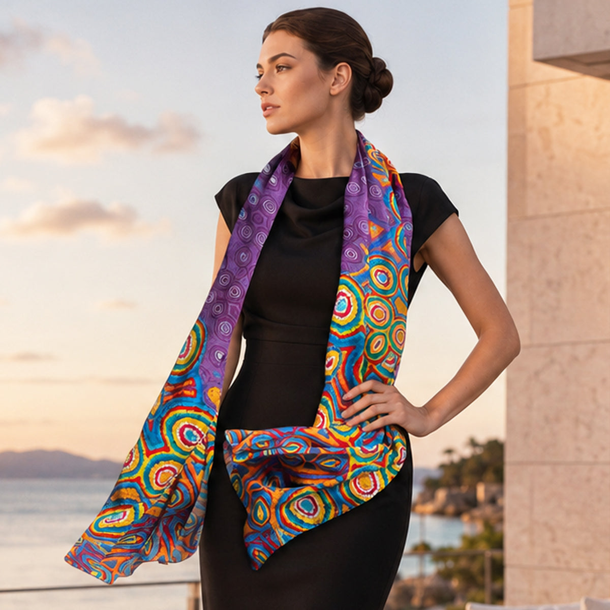 Desert Rain | Silk Scarf