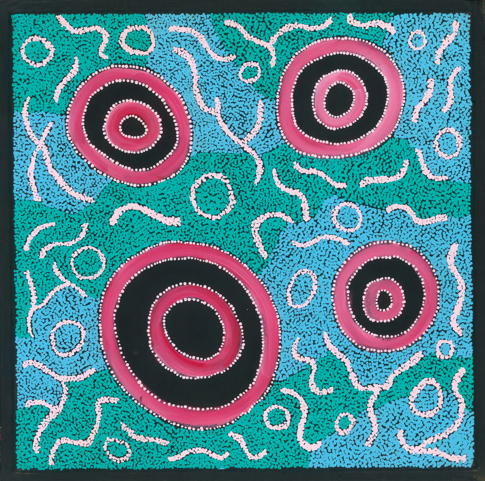 Michaela Napaljarri Williams's Acrylic Canvas Painting