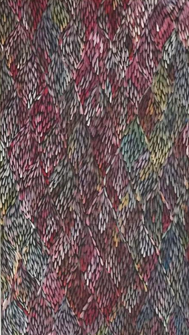 Rosemary Petyarre's Acrylic Canvas Painting