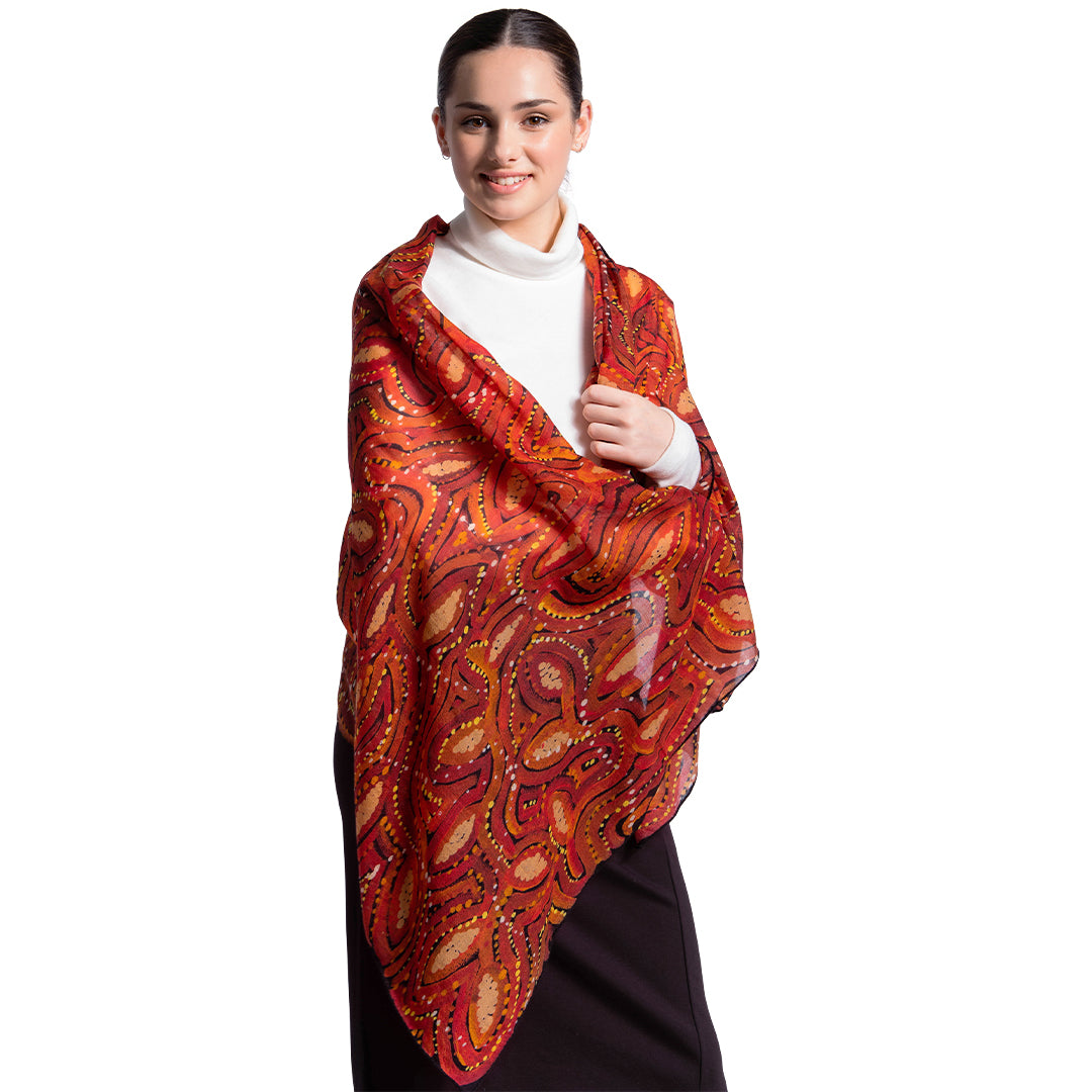 Aboriginal art scarf