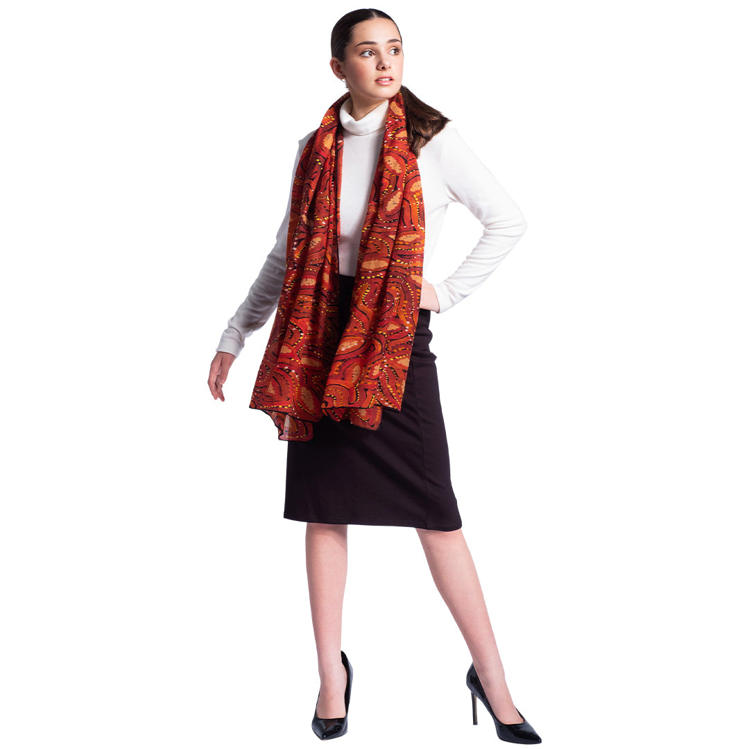 merino wool neck scarf