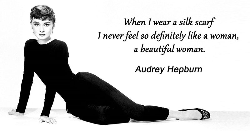 audrey hepburn classic style elegance silk scarf