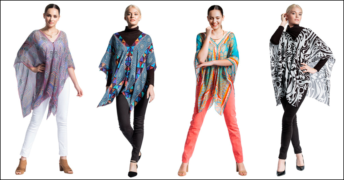 mainie australia aboriginal art silk kaftan top