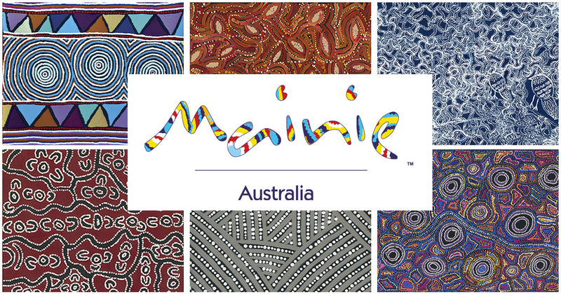 Mainie pure merino scarves authentic aboriginal art luxurious woolmark australian wool