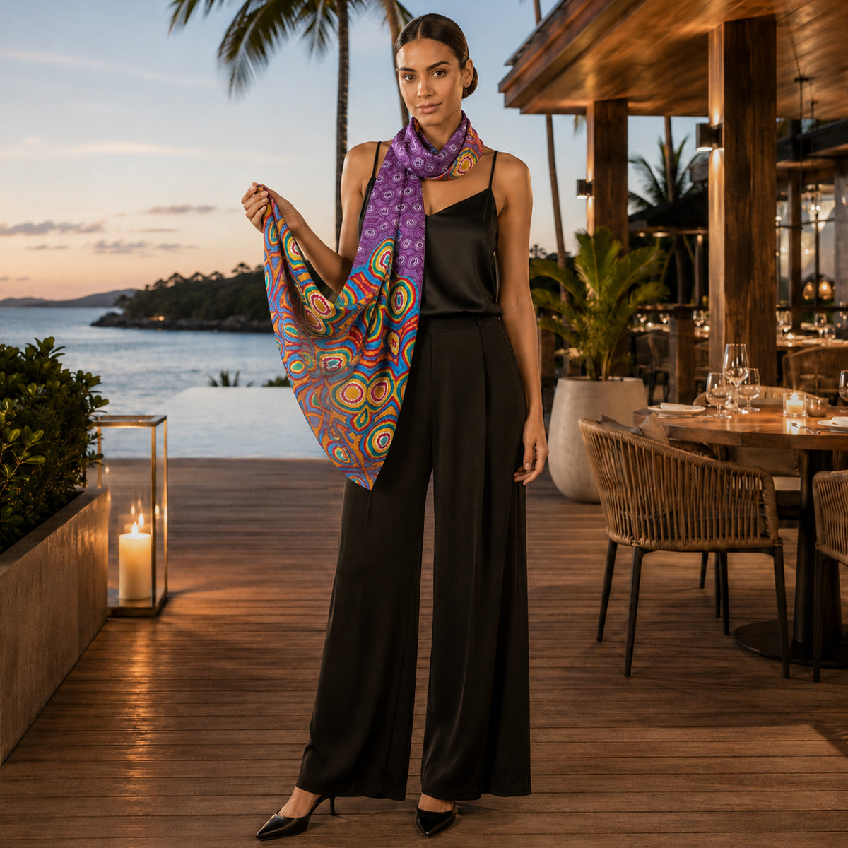 Desert Rain | Silk Scarf