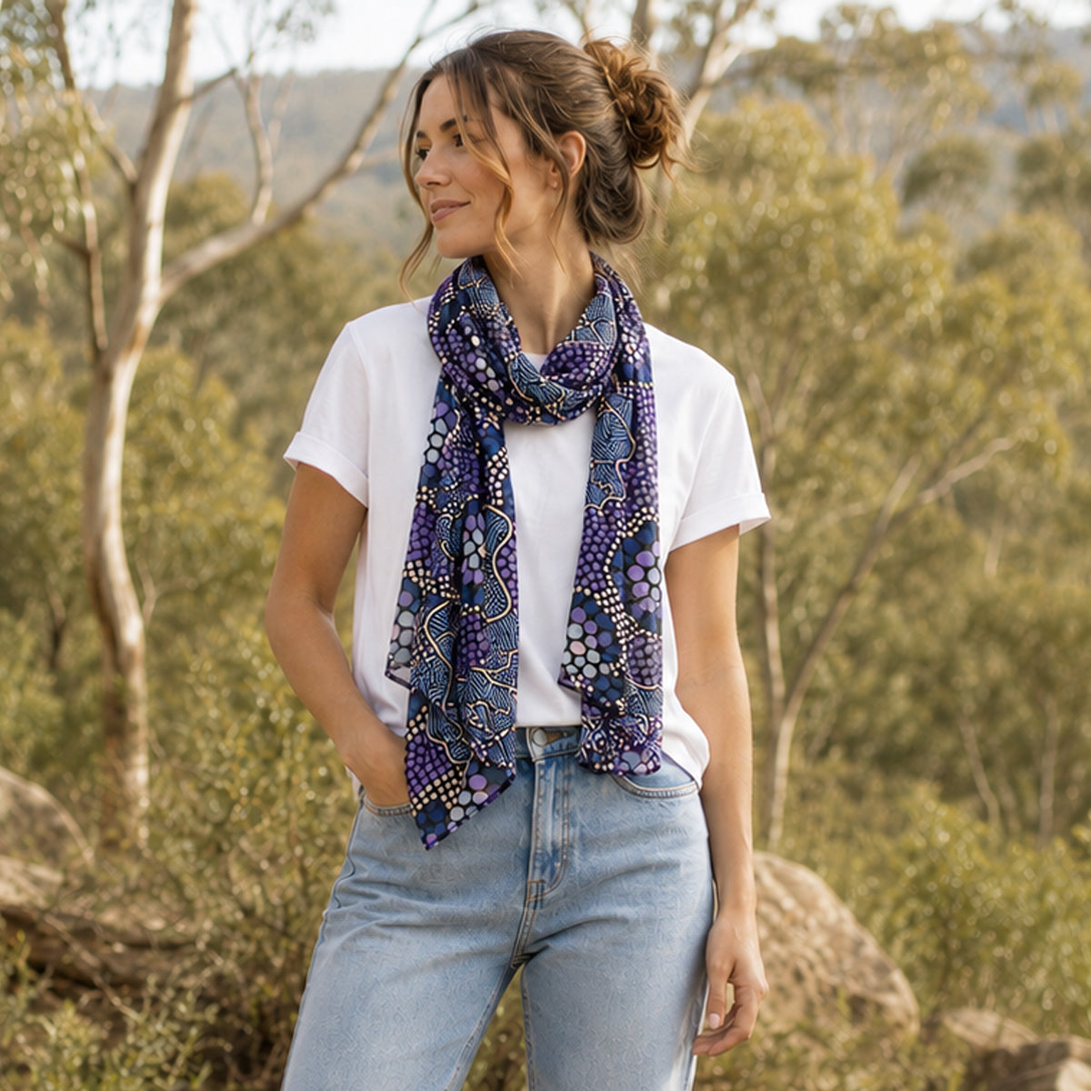 Purple Connections | Modal Scarf