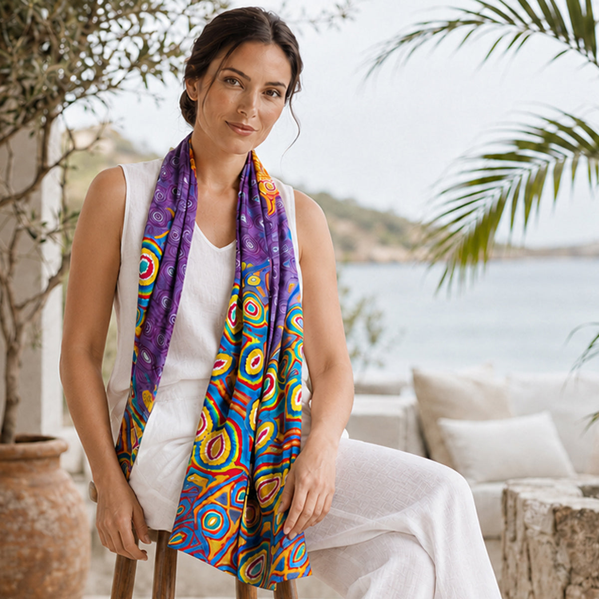 Desert Rain | Silk Scarf