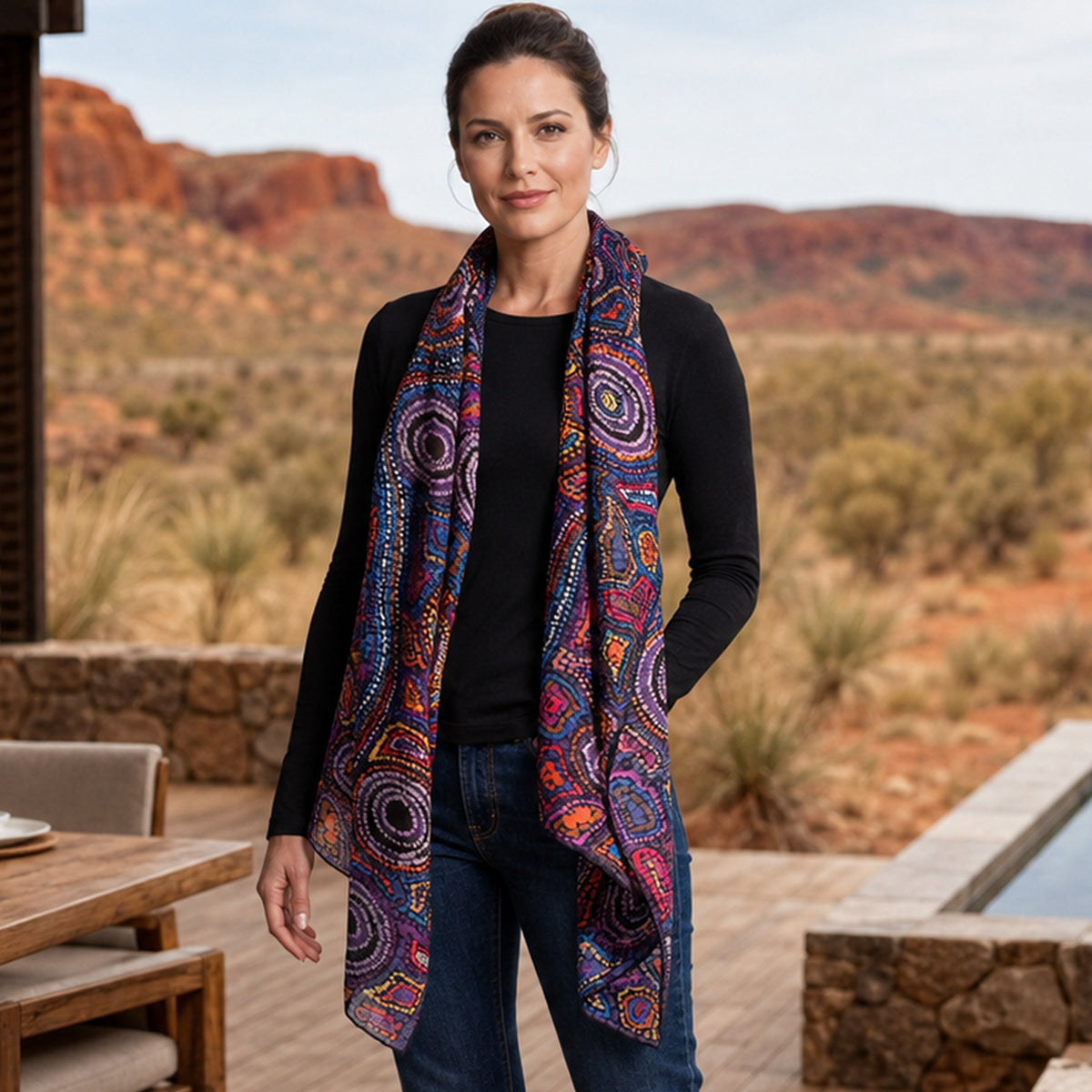 Rock Pools | Wool Scarf