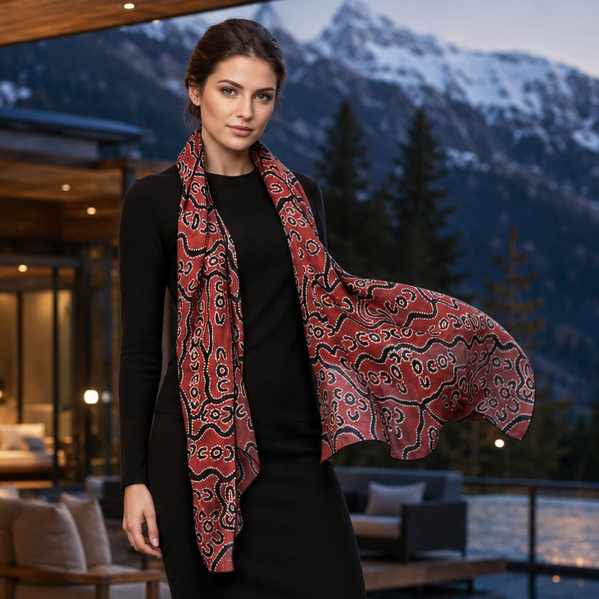 Red Bark Trees | Wool Scarf