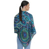 *LIMITED EDITION* Women's Dance Blue Square Silk Cashmere Scarf