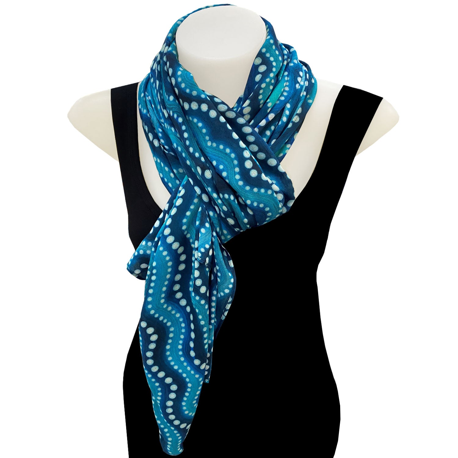 Waves Modal Large Scarf