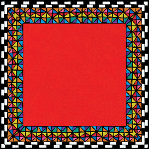 Mainie Australia Souvenir Aboriginal Art Gift Silk Scarf Rainbow Serpent Red Print